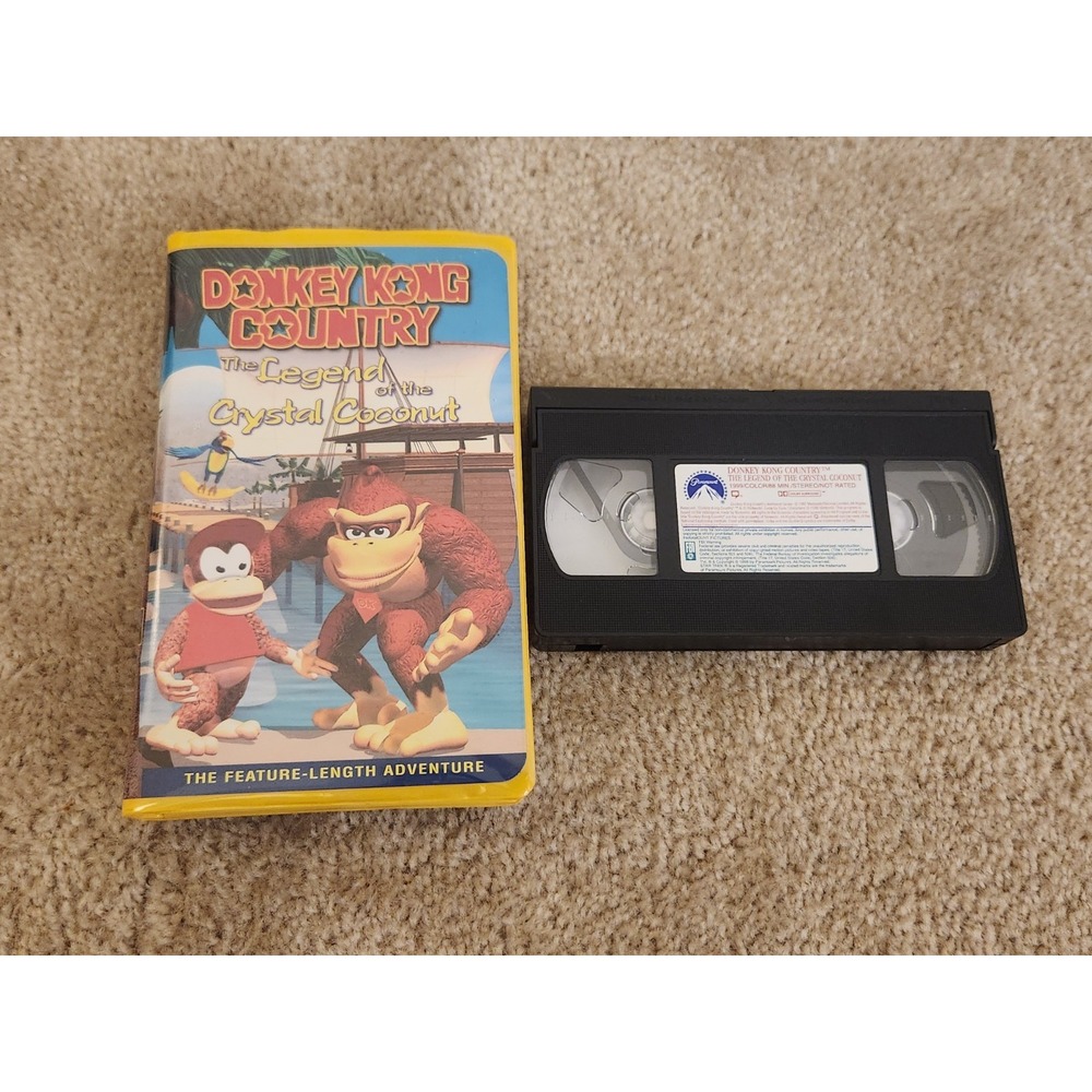 Nelvana Donkey Kong Country Legend of the Crystal Coconut VHS